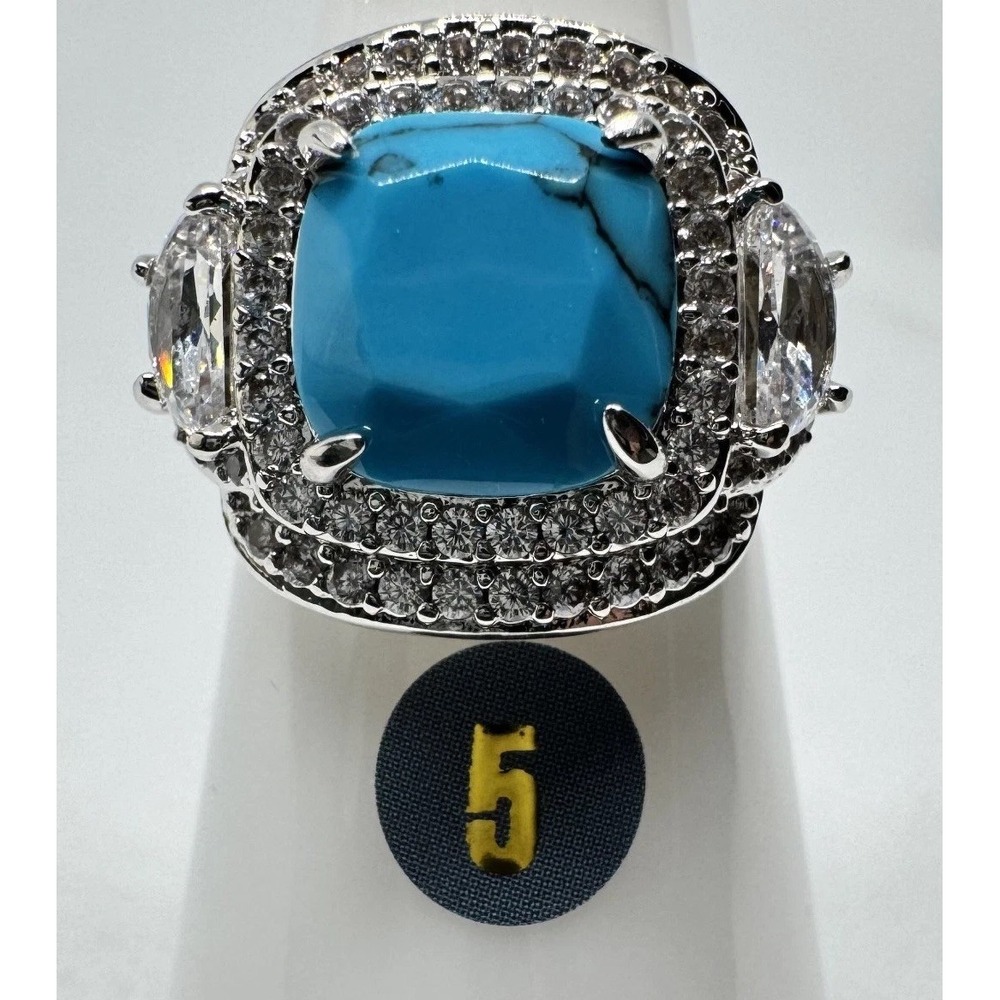 Size 5 Bomb Party December Ring - RG95084 Say Less, Wear More - Rhodium